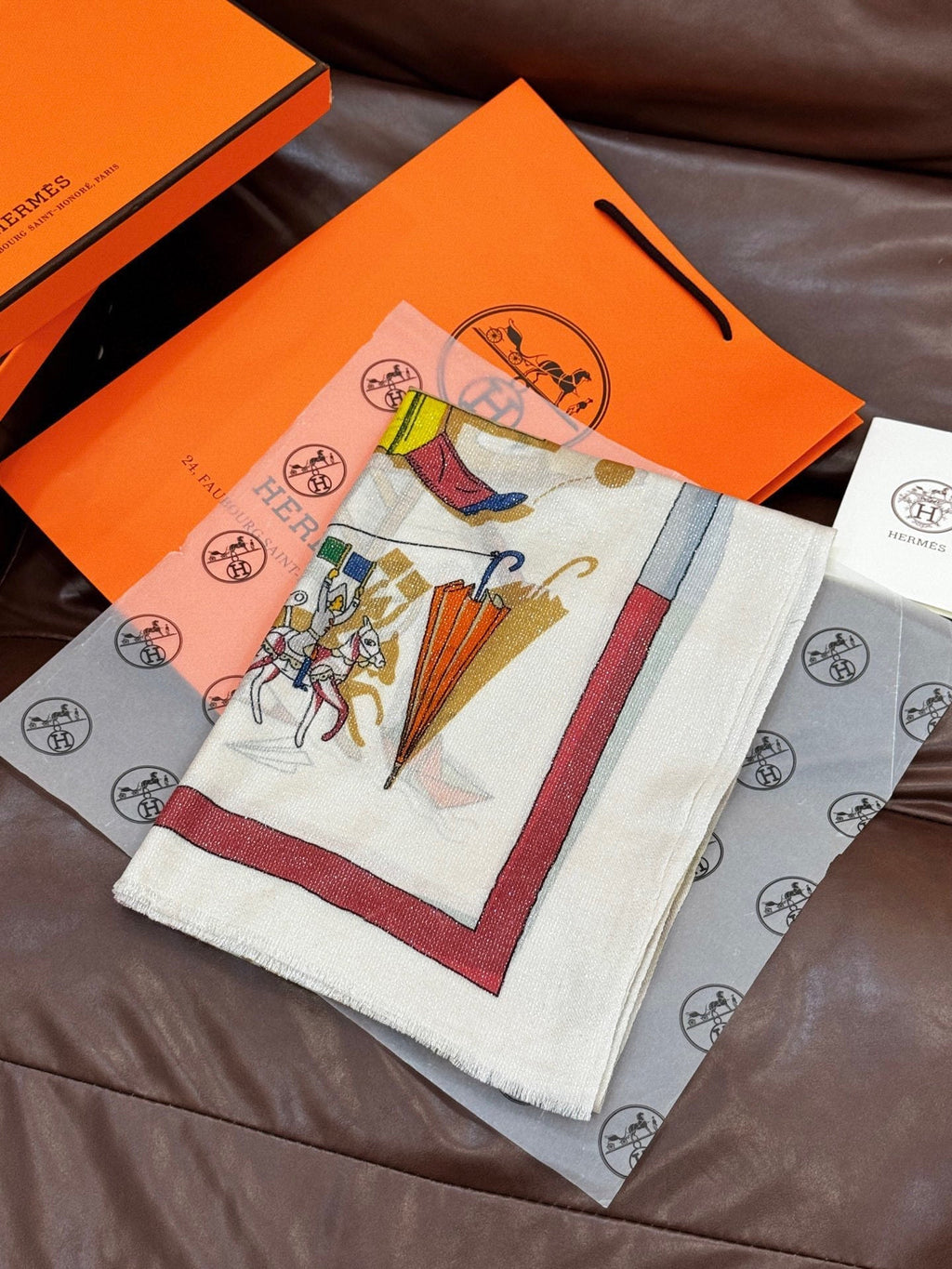 HERMES HERMES 25S SCARF 200 IN SILK 856443
