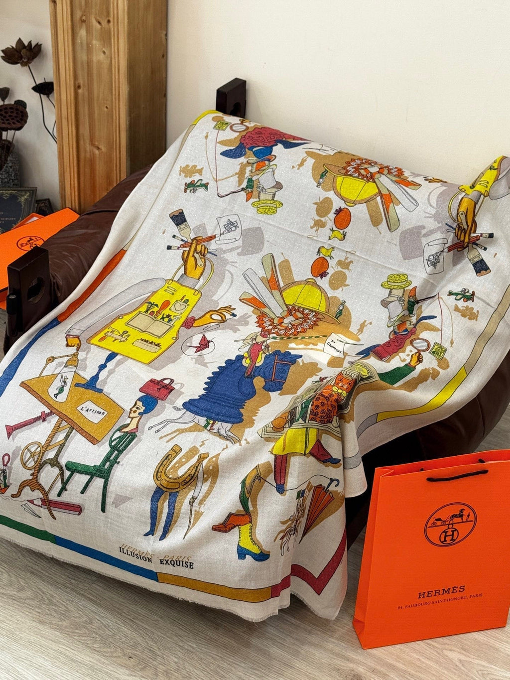 HERMES HERMES 25S SCARF 200 IN SILK 856443