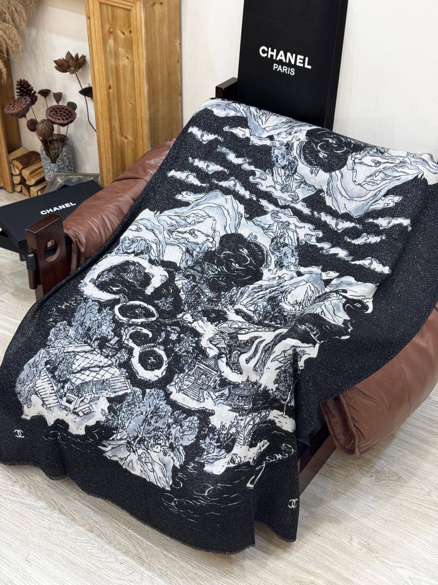 CHANEL 25S SCARF 200 CM IN CASHMERE 941754