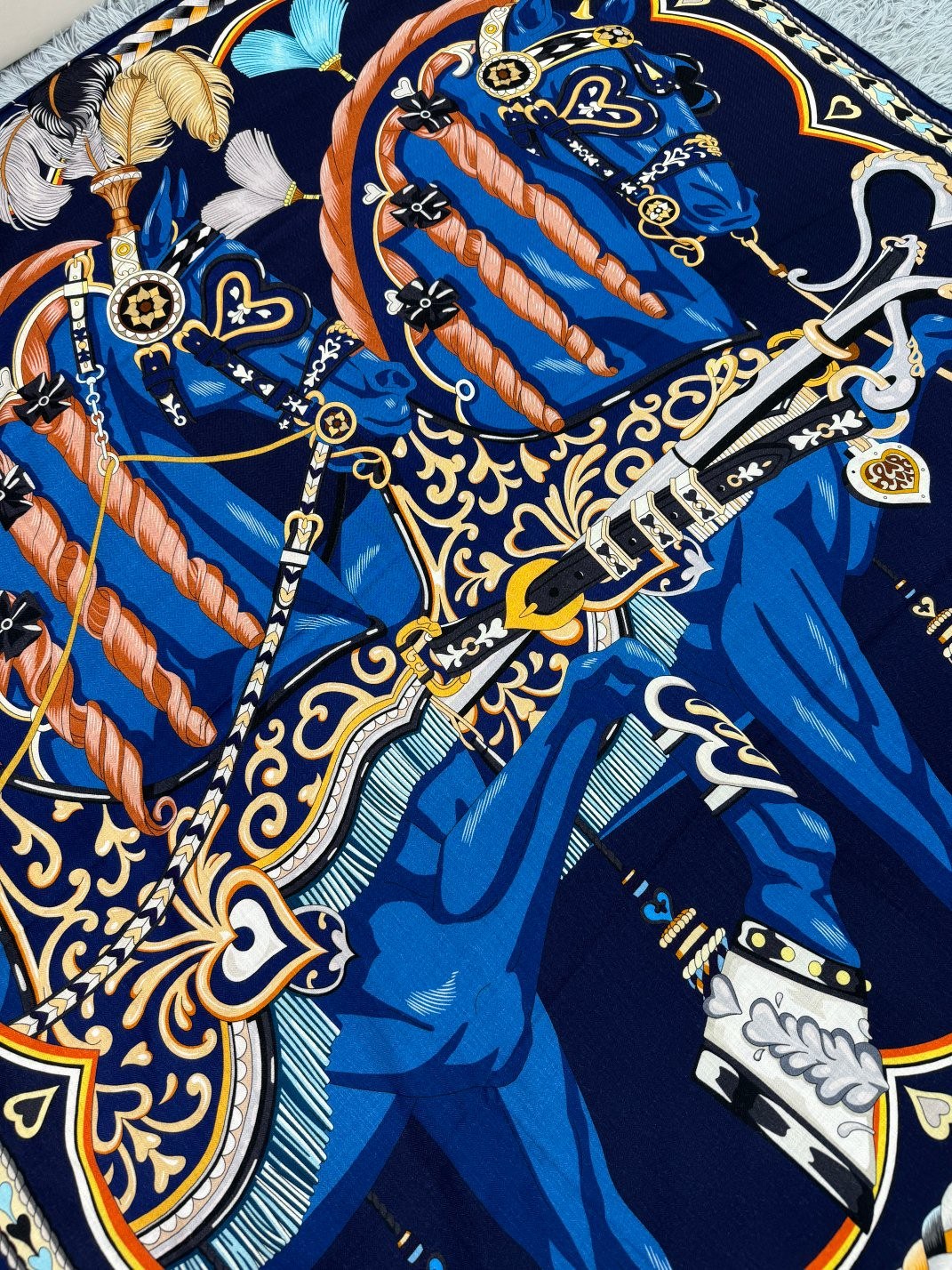 HERMES HERMES 25S SCARF 135 IN SILK 856320
