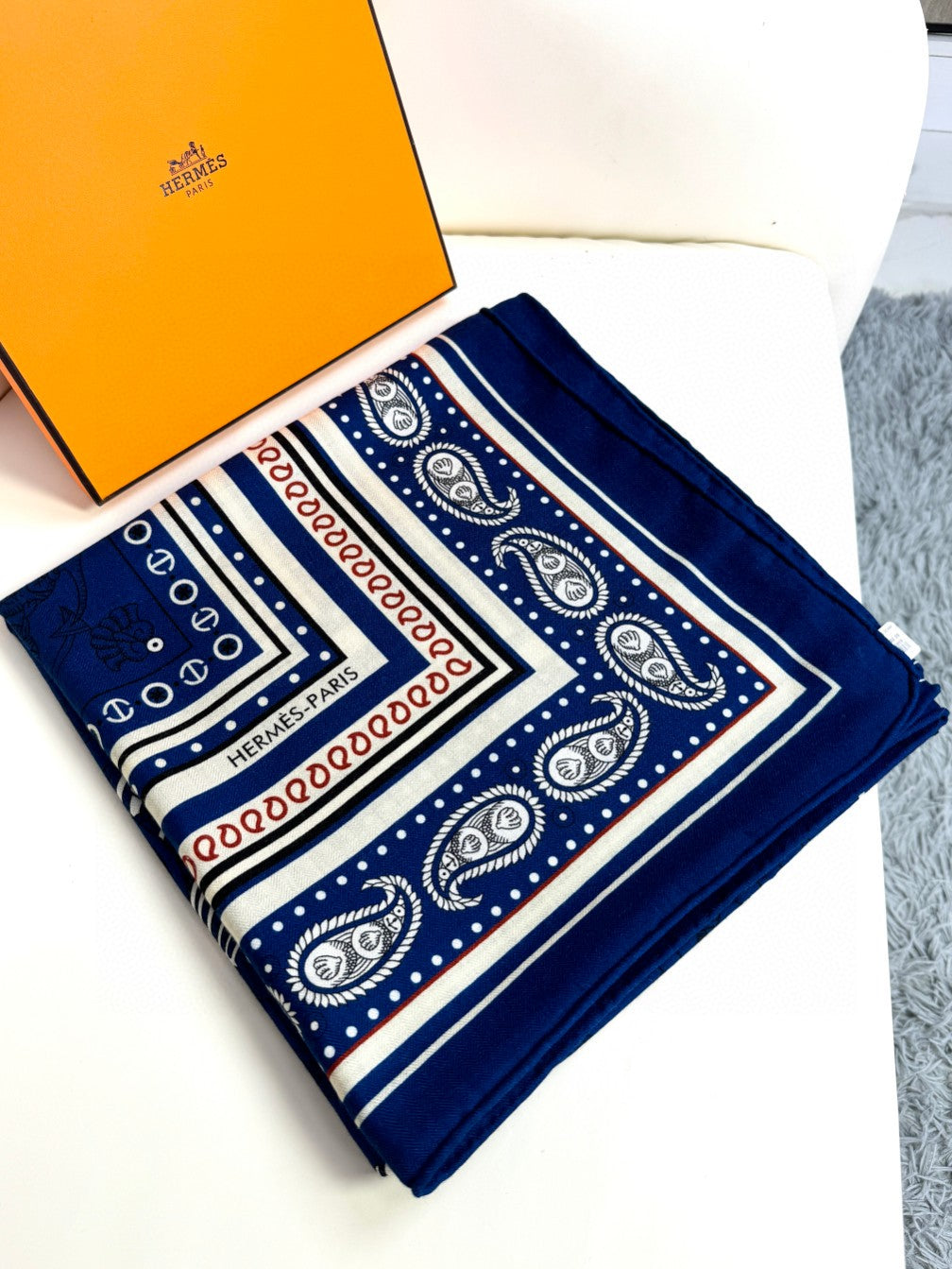 HERMES HERMES 25S SCARF 135 IN CASERE SILK 729040