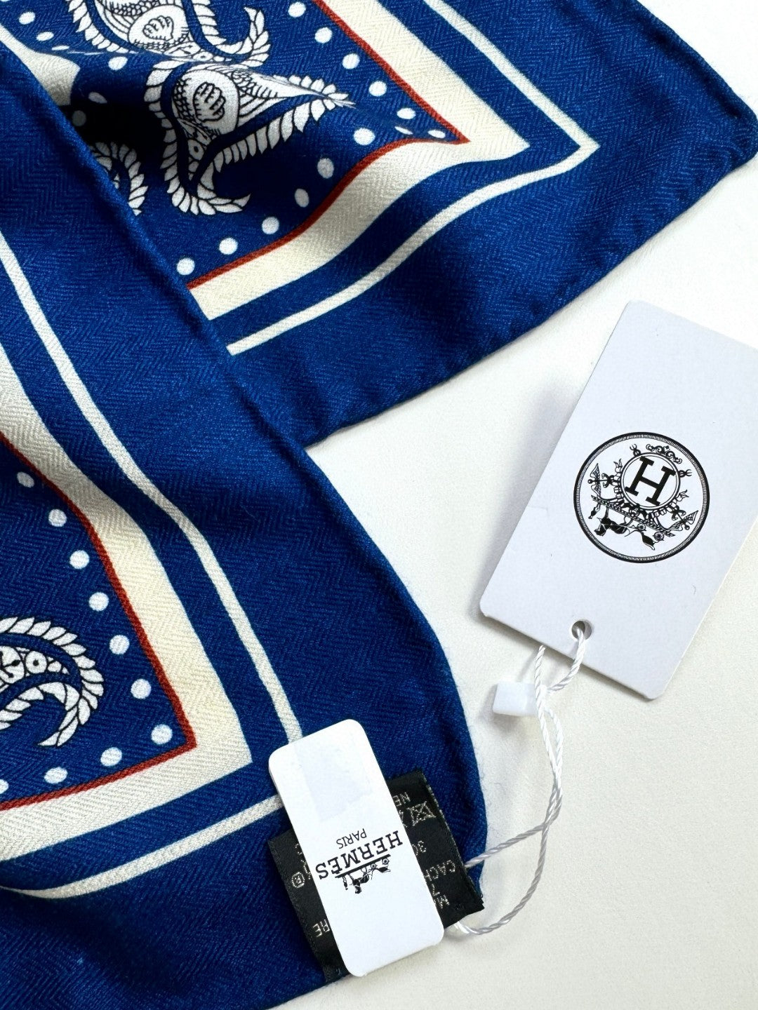 HERMES HERMES 25S SCARF 135 IN CASERE SILK 729040