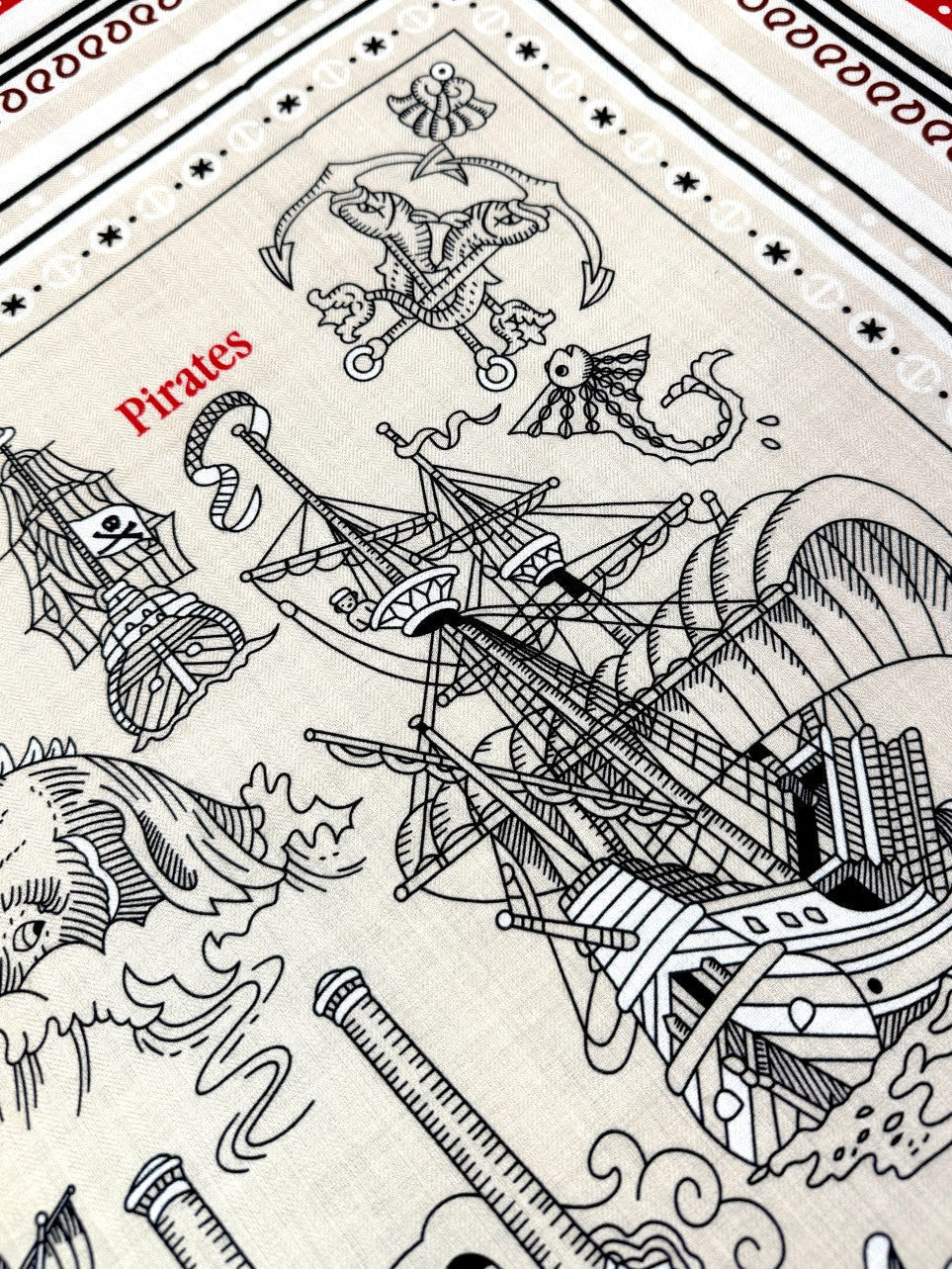 HERMES HERMES 25S SCARF 135 IN CASERE SILK 729039