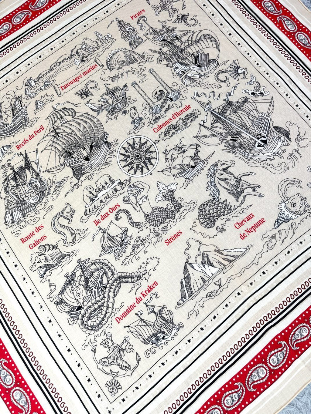 HERMES HERMES 25S SCARF 135 IN CASERE SILK 729039