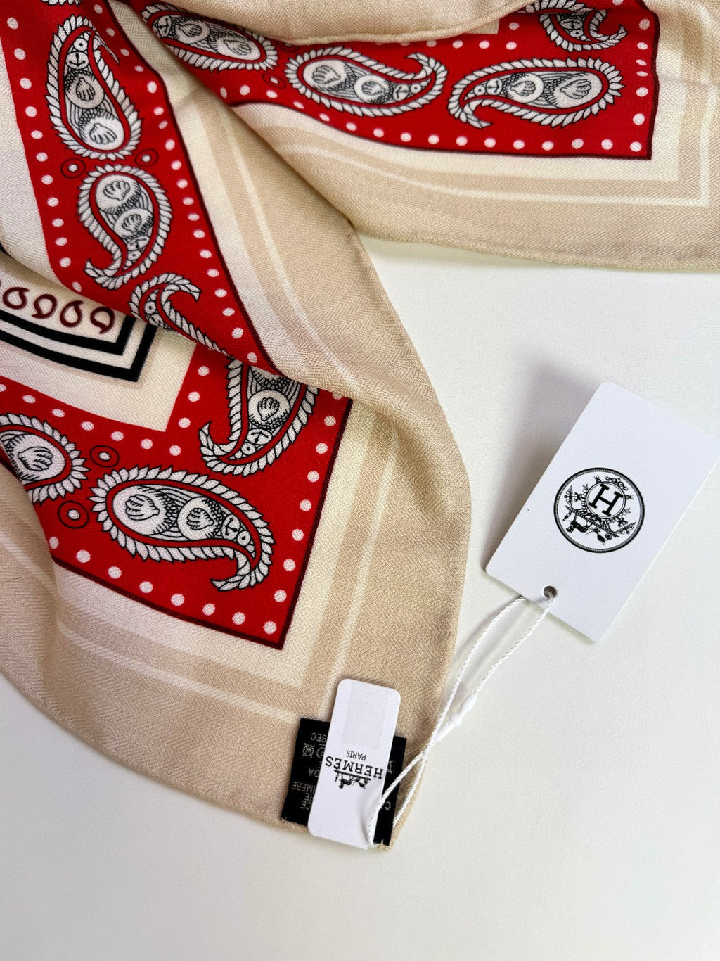 HERMES HERMES 25S SCARF 135 IN CASERE SILK 729039