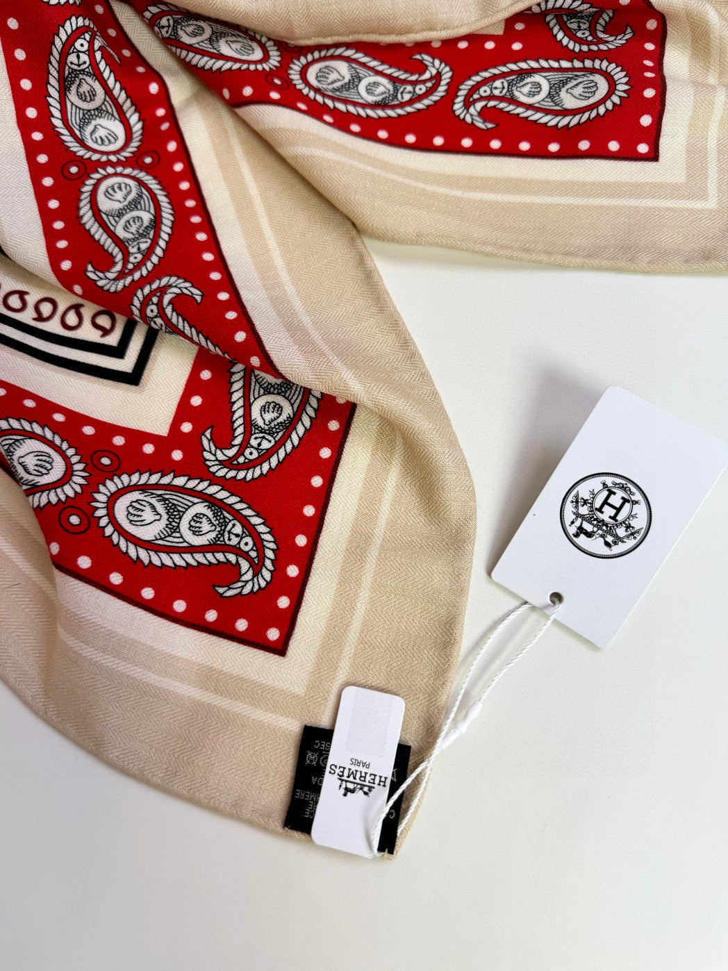 HERMES HERMES 25S SCARF 135 IN CASERE SILK 729039