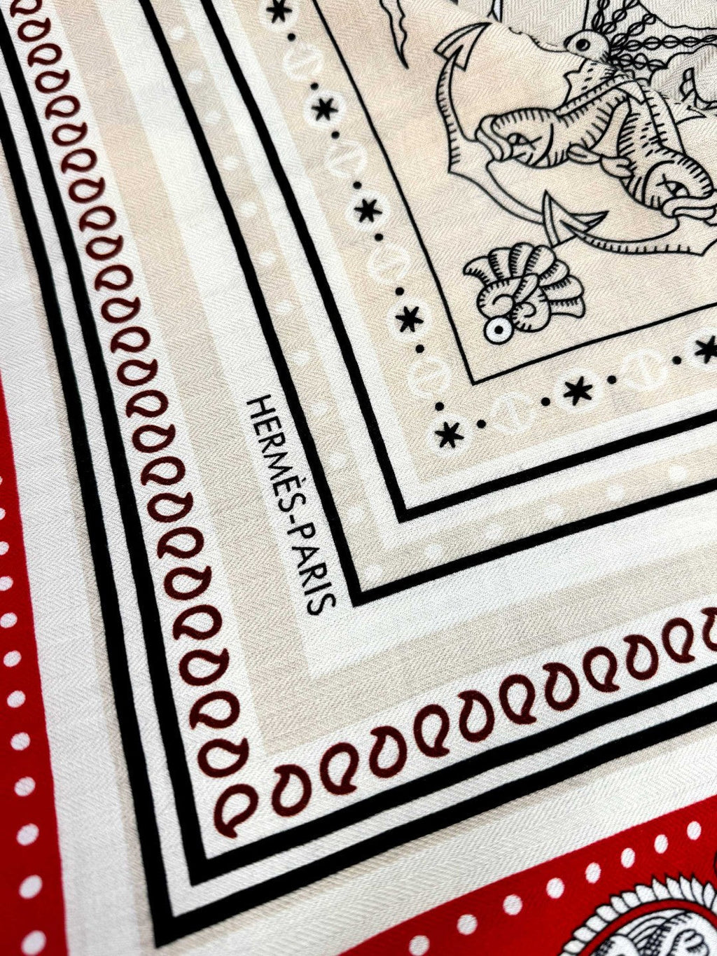 HERMES HERMES 25S SCARF 135 IN CASERE SILK 729039