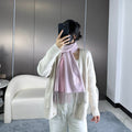 HERMES SCARF 190 CM IN BLUSH PINK CASERE 364766