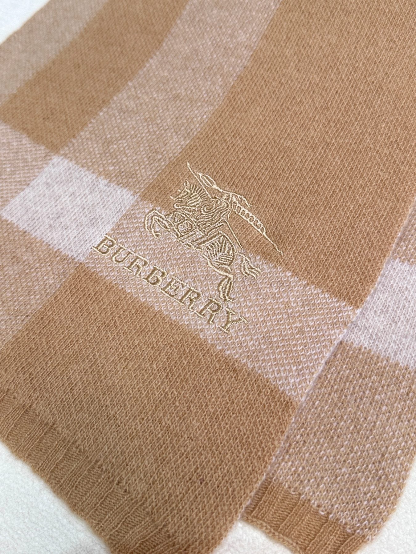BURBERRY SCARF 190 CM IN TUSCAN BEIGE CASHMERE  398394