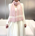 BURBERRY SCARF 190 CM IN LIGHT PINK CASHMERE  398396