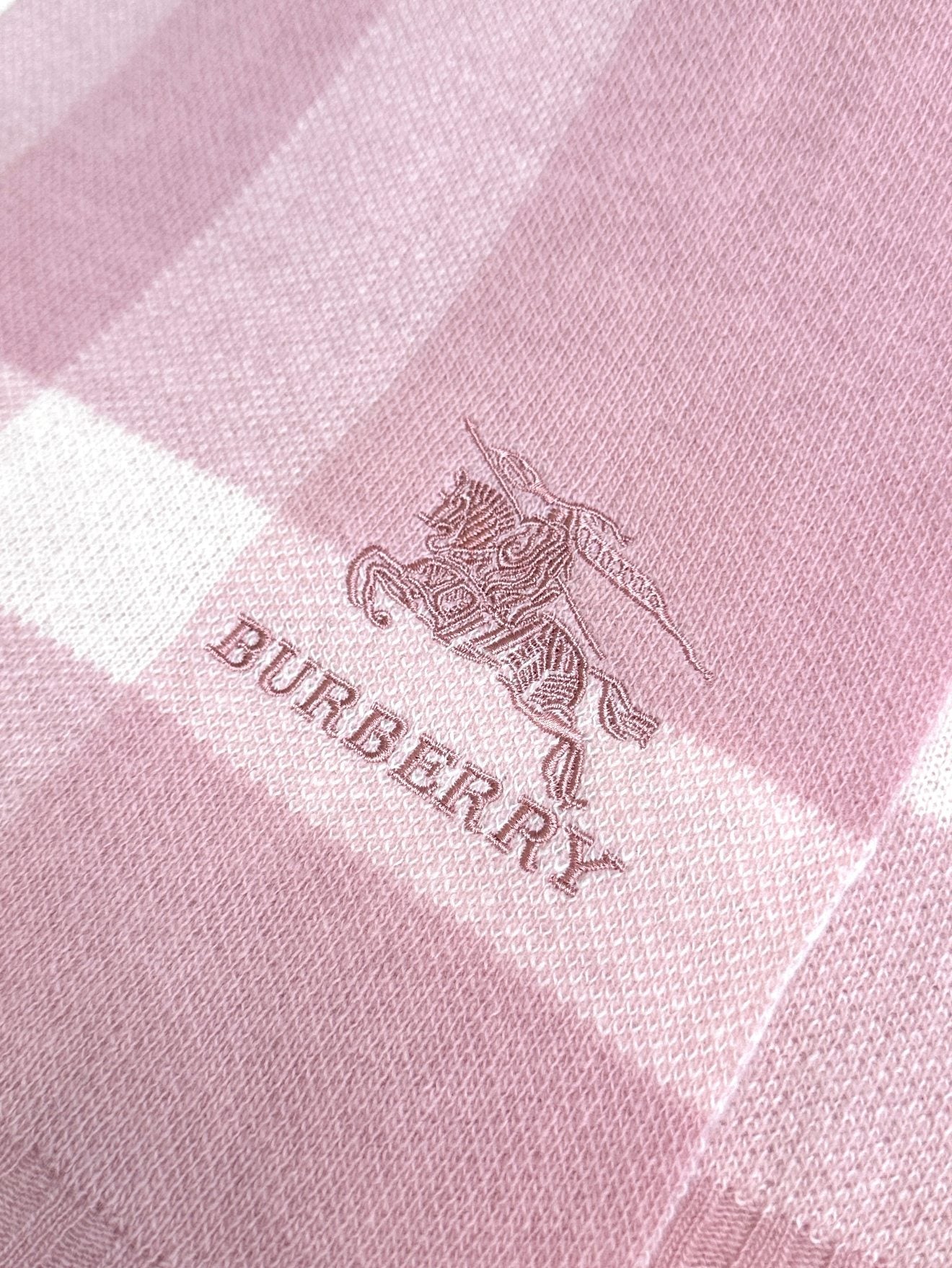 BURBERRY SCARF 190 CM IN LIGHT PINK CASHMERE  398396