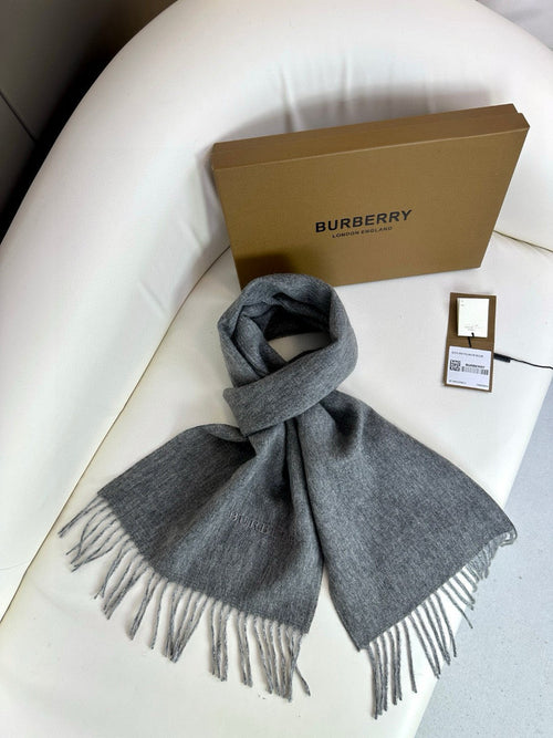 BURBERRY SCARF 180 CM IN GRAPHITE GRAY CASHMERE 398415