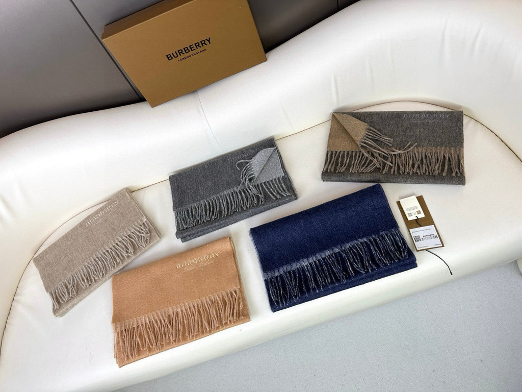 BURBERRY SCARF 180 CM IN GRAPHITE GRAY CASHMERE 398415