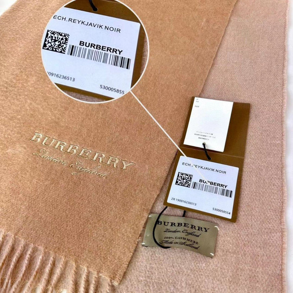 BURBERRY SCARF 180 CM IN TUSCAN BEIGE CASHMERE 398418