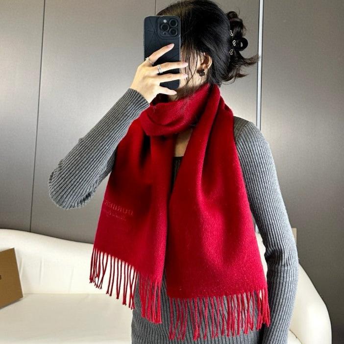 BURBERRY SCARF 180 CM IN CHERRY RED CASHMERE 398420