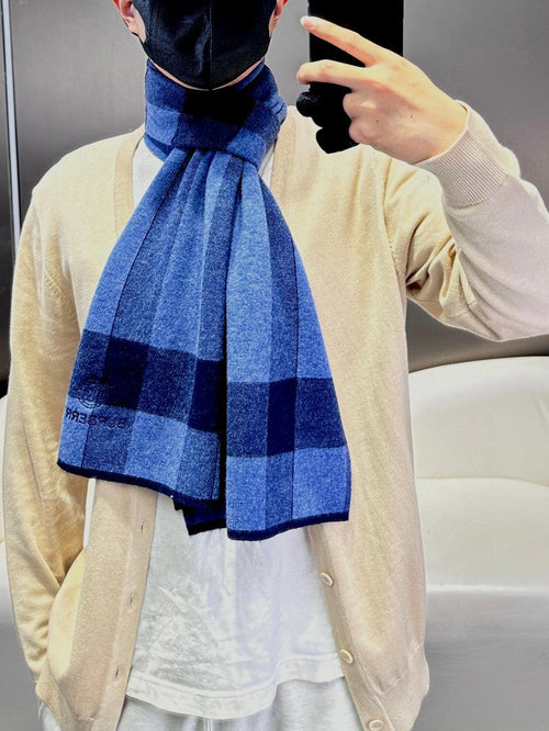 BURBERRY SCARF 180 CM IN TRUE BLUE CASHMERE 403869