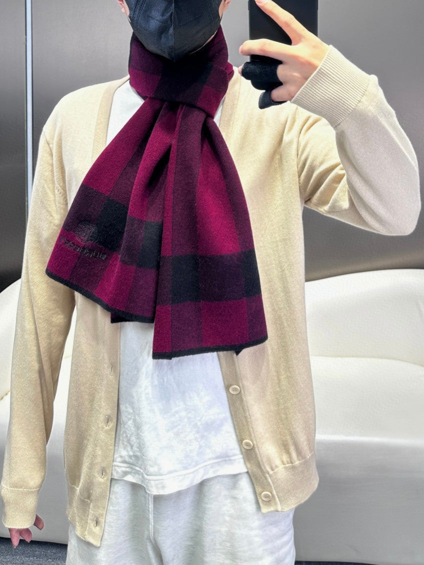 BURBERRY SCARF 180 CM IN MULBERRY PURPLE CASHMERE 403871