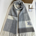 BURBERRY SCARF 180 CM IN SMOKE GRAY MIX WHITE CASHMERE 408504
