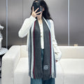 LOEWE SCARF 180 CM IN DARK GRAY CASHMERE 410156