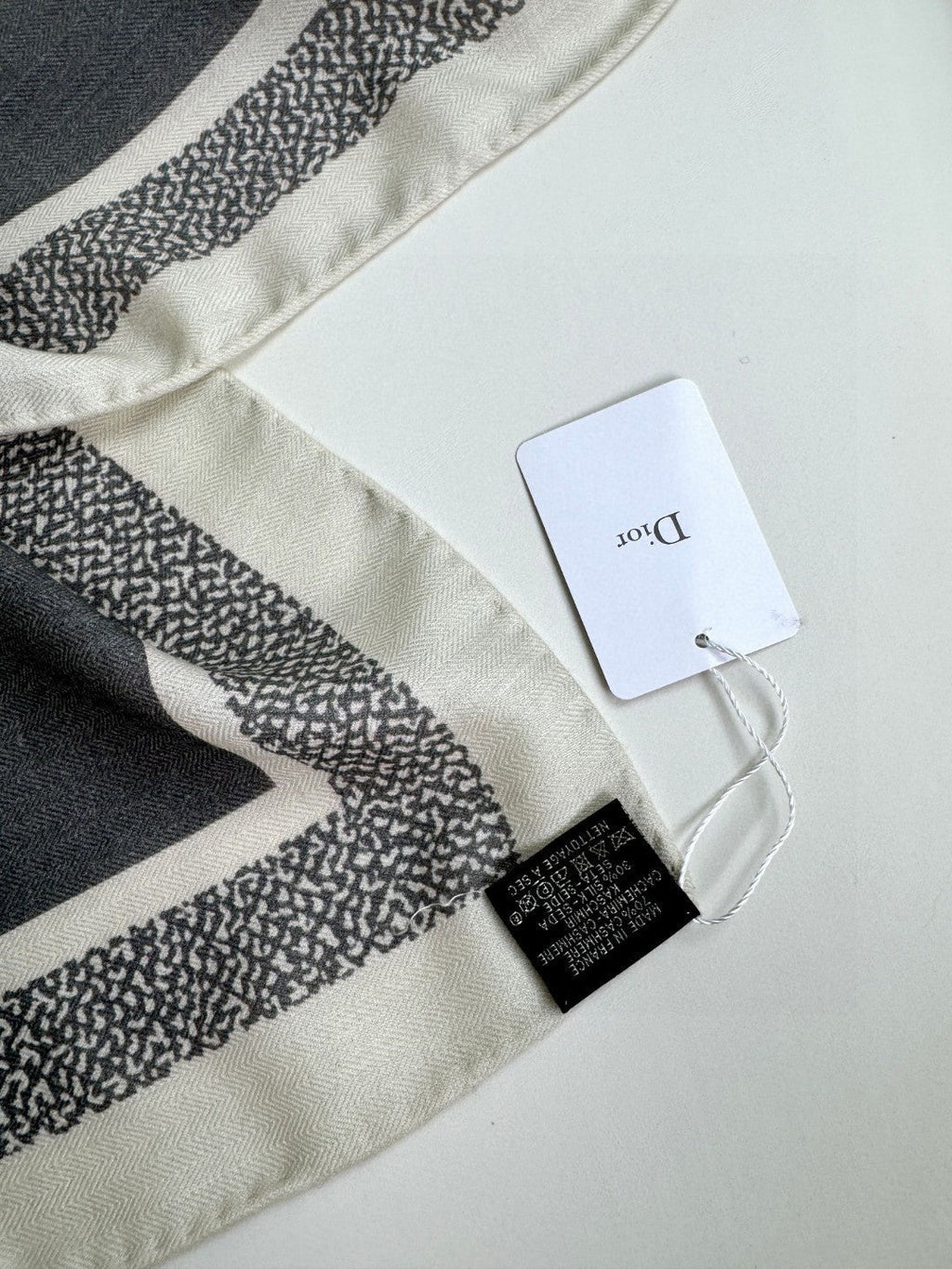 DIOR MONOGRAM SQUARE SCARF 140 CM IN COLORFUL CASHMERE AND SILK 413743