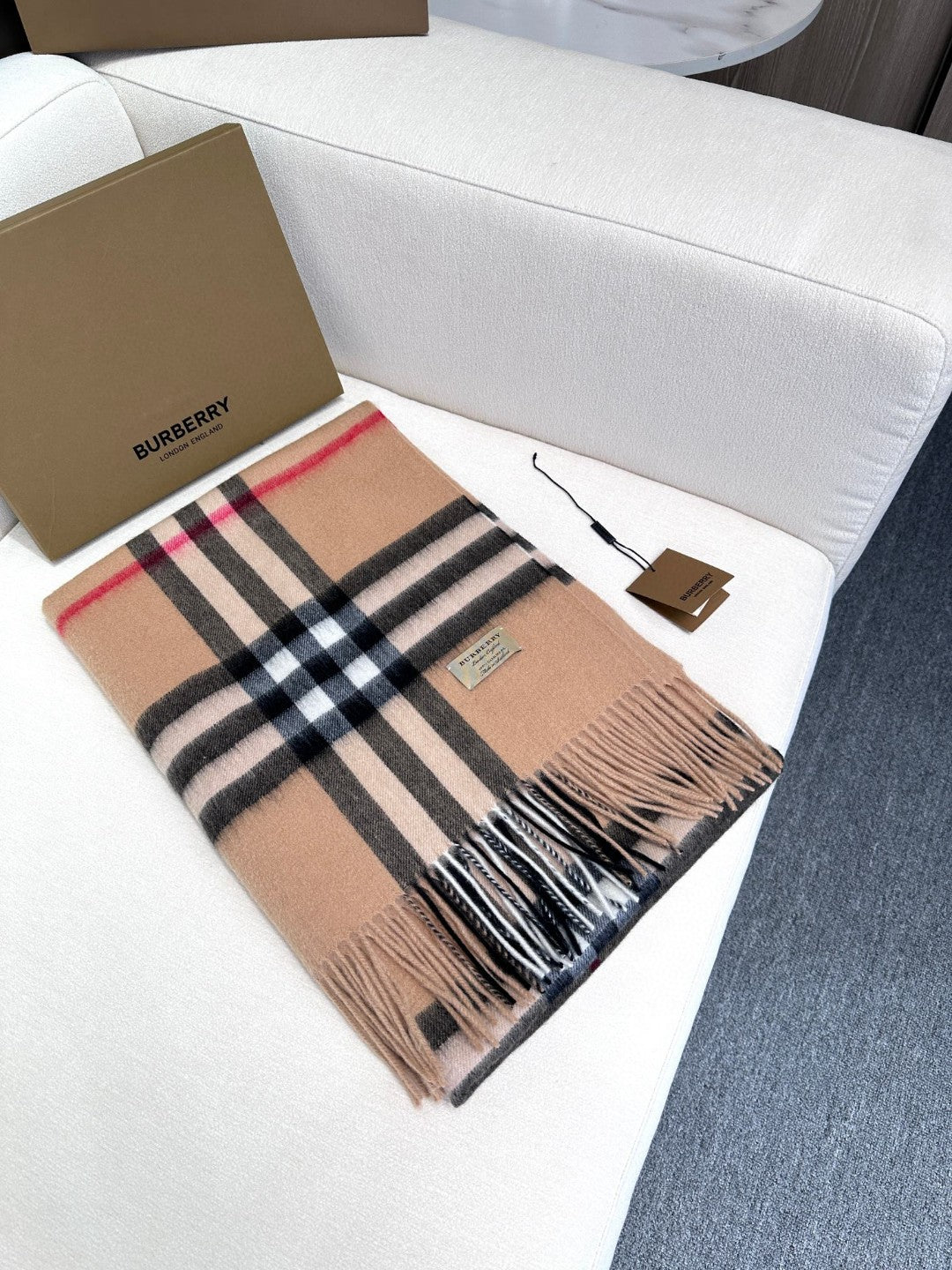 BURBERRY BBR SCARF 200 CM IN CASHMERE 481238
