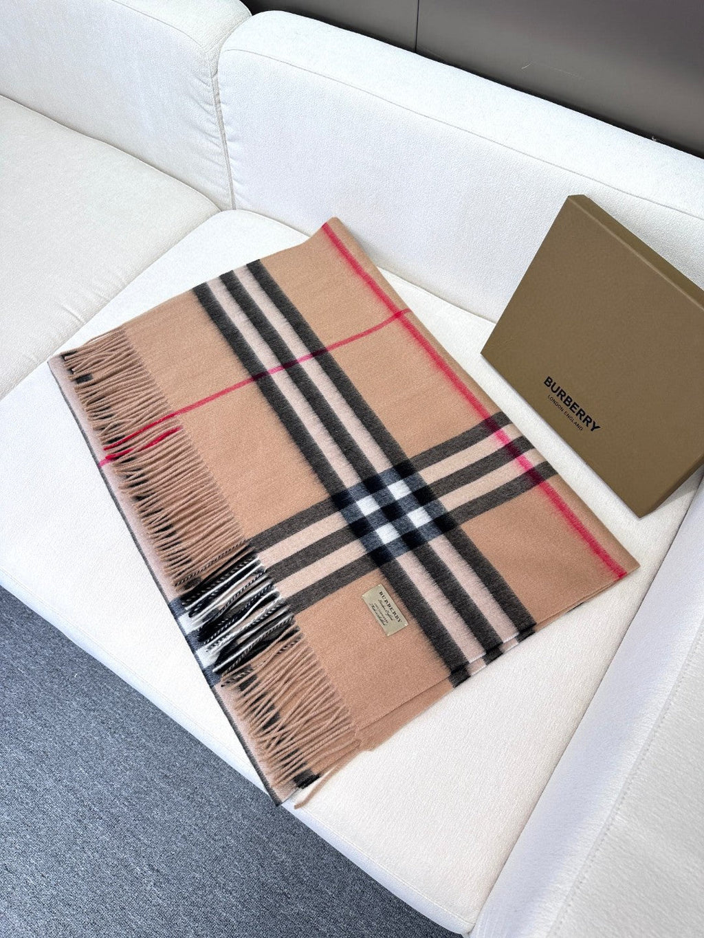 BURBERRY BBR SCARF 200 CM IN CASHMERE 481238