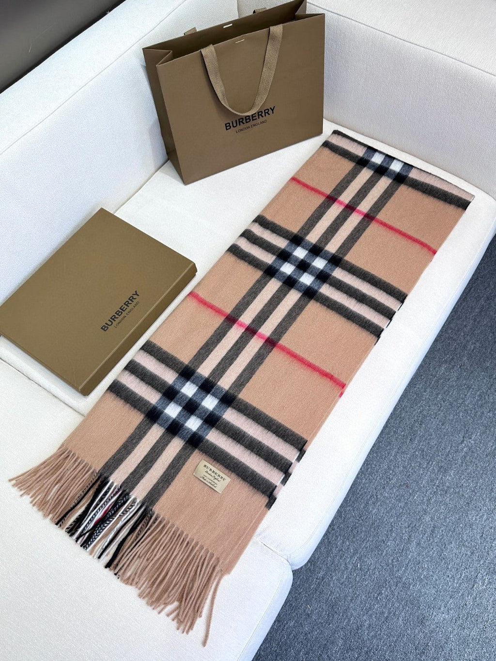 BURBERRY BBR SCARF 200 CM IN CASHMERE 481238