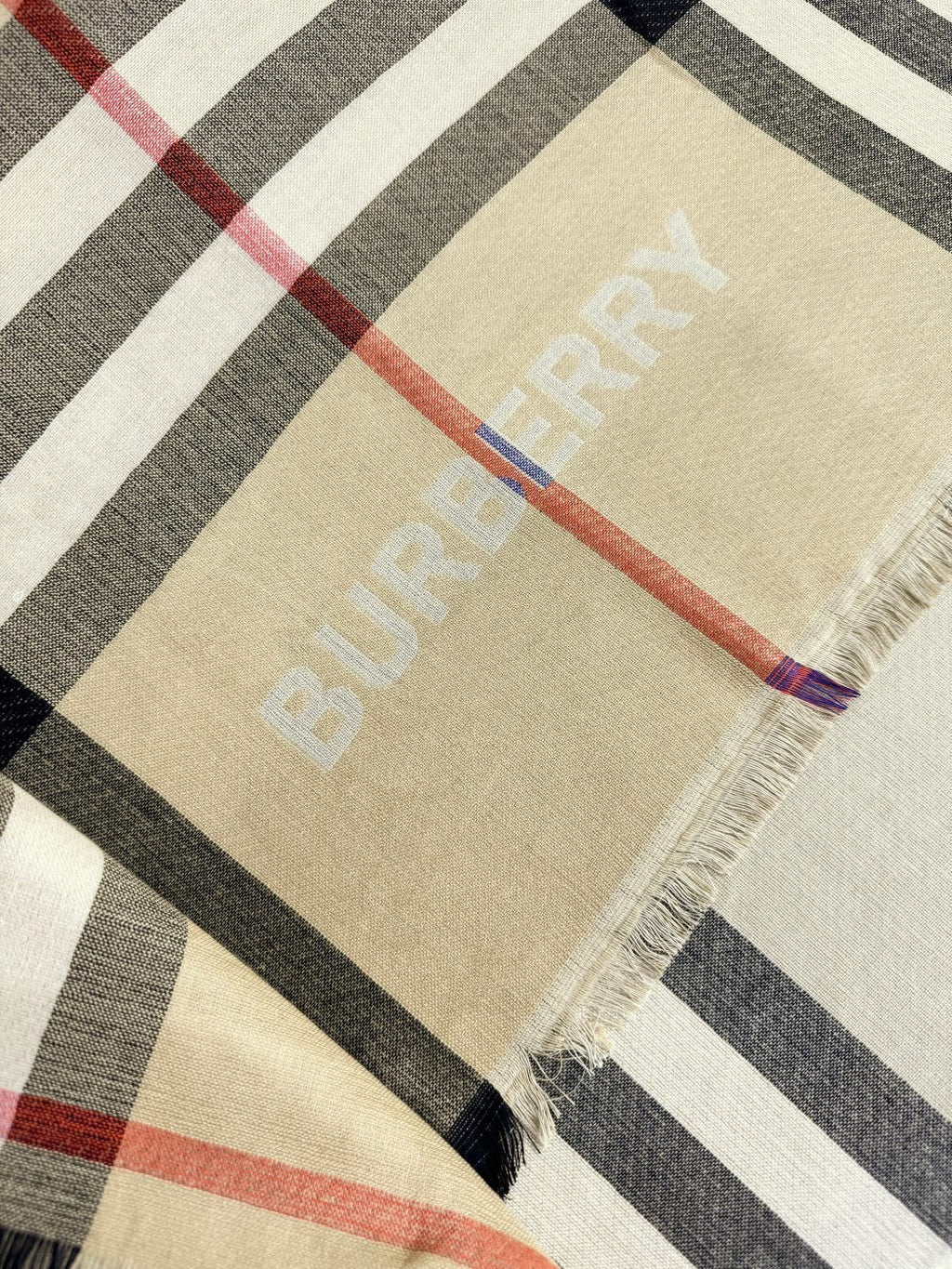 BURBERRY BBR SCARF 220 CM IN SILK CASHMERE 481239