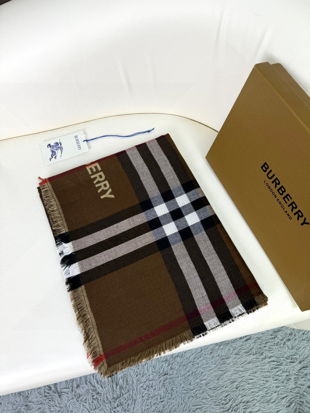 BURBERRY BBR SCARF 220 CM IN SILK CASHMERE 481240