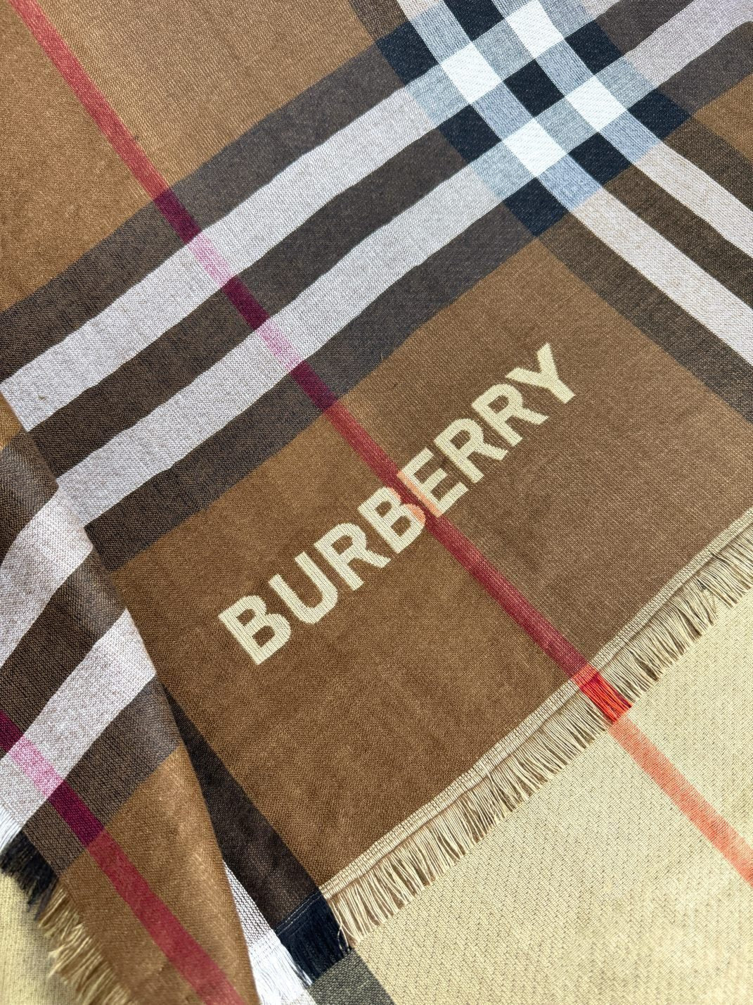 BURBERRY BBR SCARF 220 CM IN SILK CASHMERE 481240