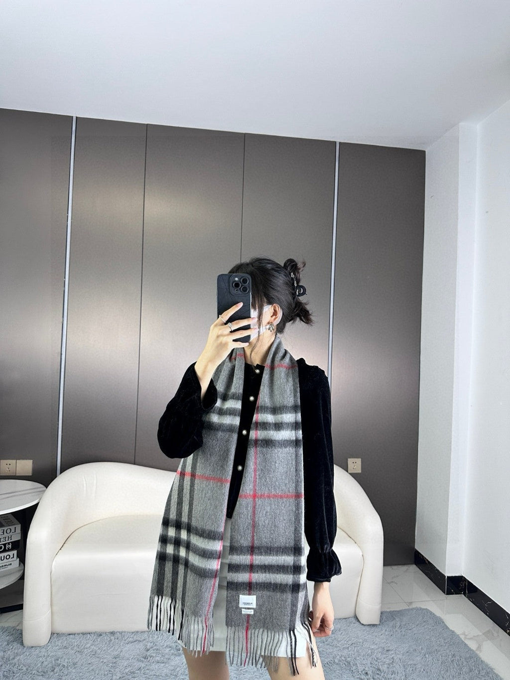 BURBERRY BBR SCARF 180 CM IN CASHMERE 543351