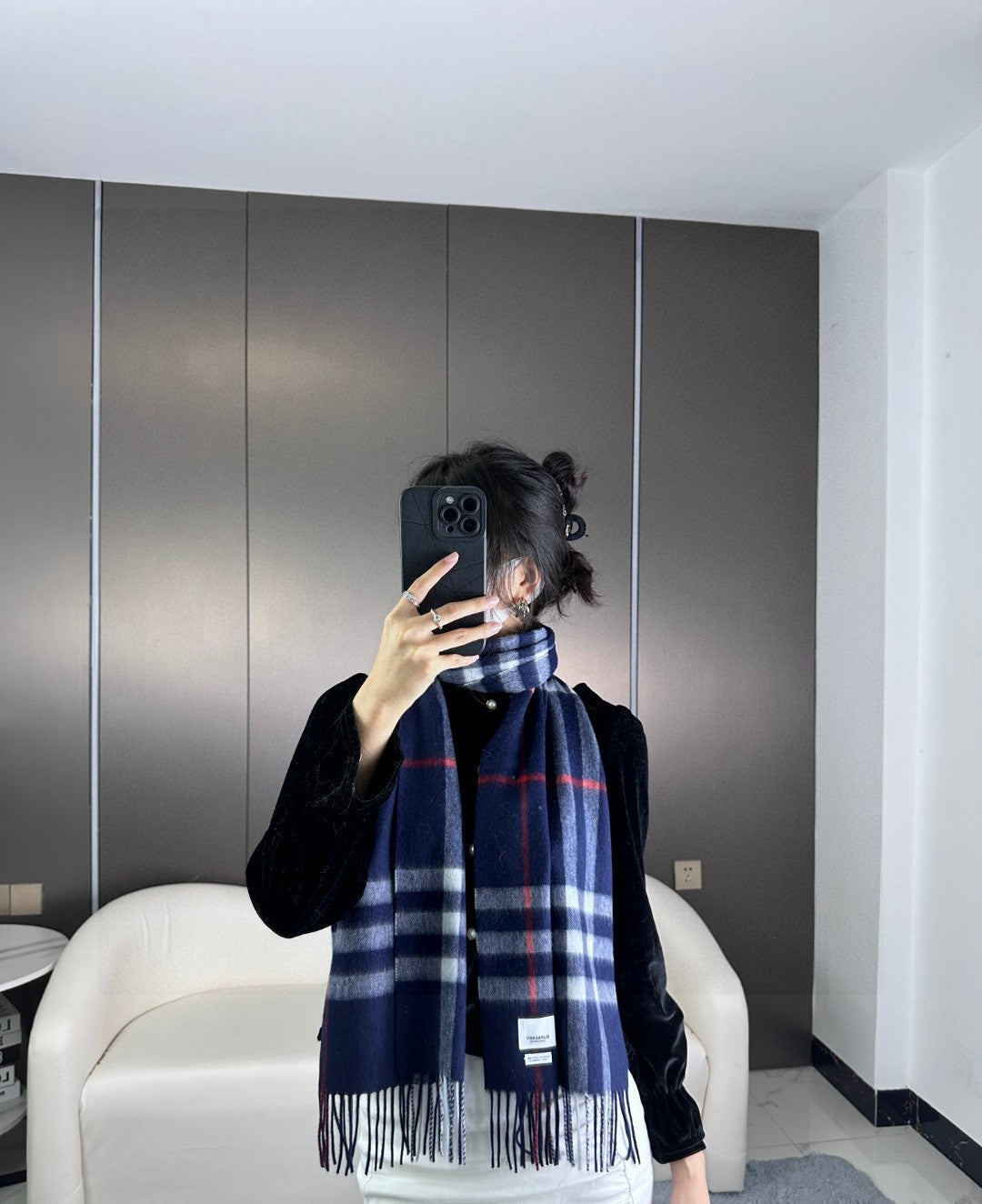 BURBERRY BBR SCARF 180 CM IN CASHMERE 543352