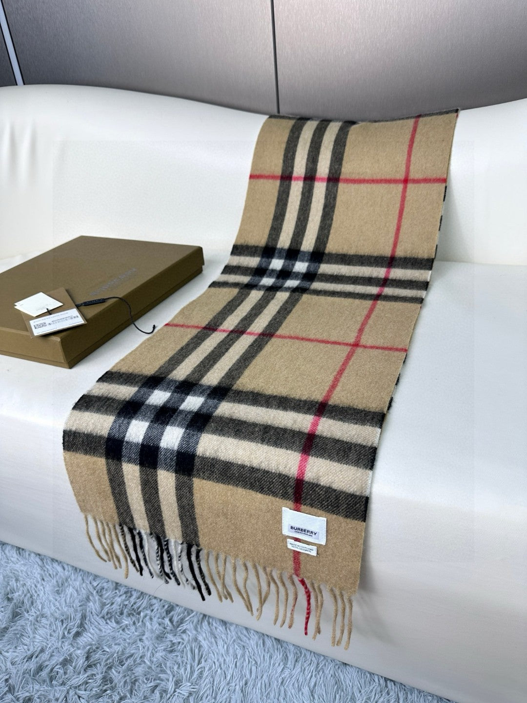 BURBERRY BBR SCARF 180 CM IN CASHMERE 543356