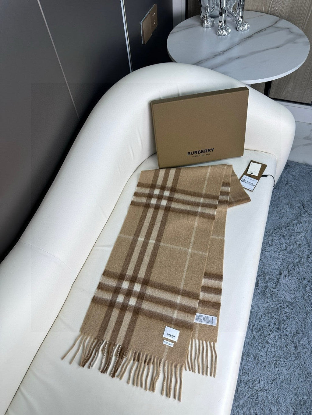 BURBERRY BBR SCARF 180 CM IN CASHMERE 543357