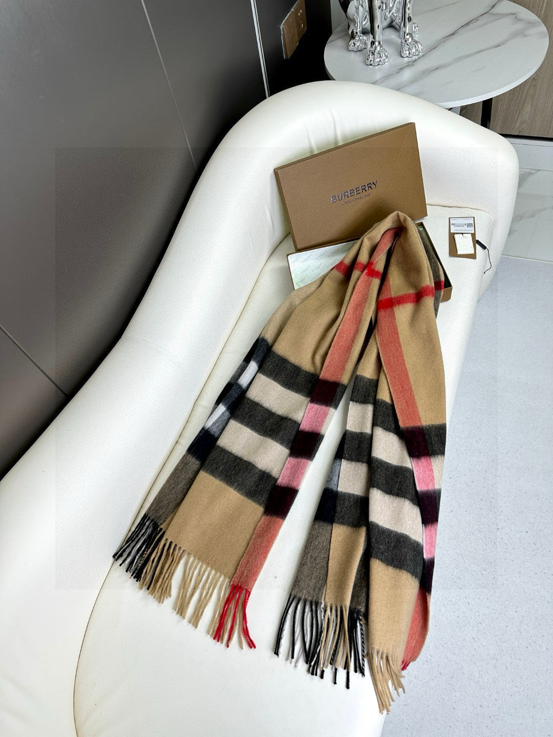 BURBERRY BBR SCARF 200 CM IN CASHMERE 726424