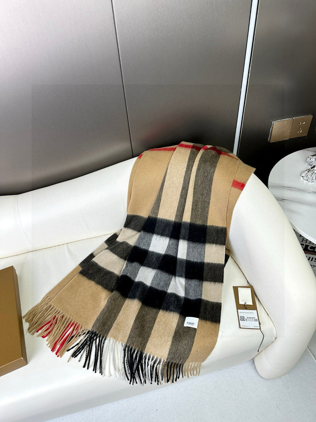 BURBERRY BBR SCARF 200 CM IN CASHMERE 726424