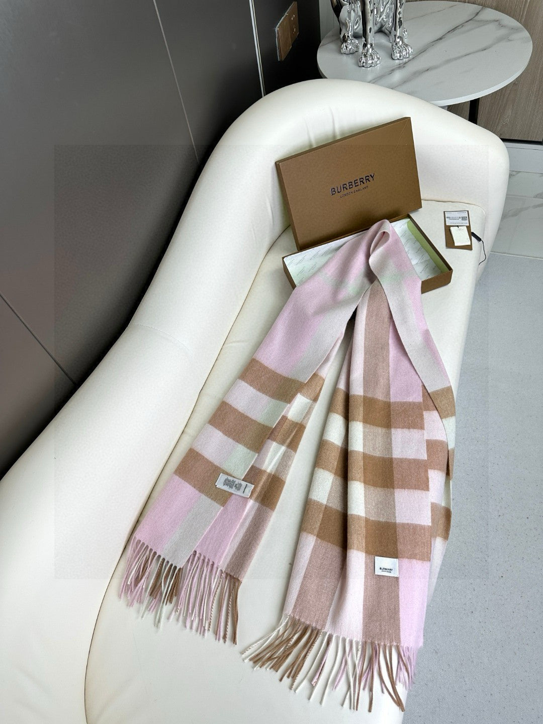 BURBERRY BBR SCARF 200 CM IN CASHMERE 726425