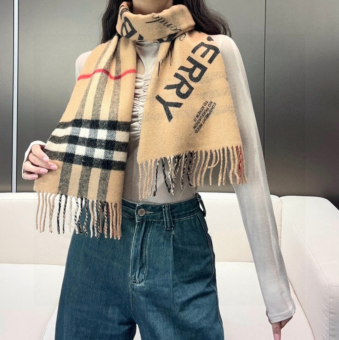 BURBERRY BBR SCARF 168 CM IN CASHMERE 646476