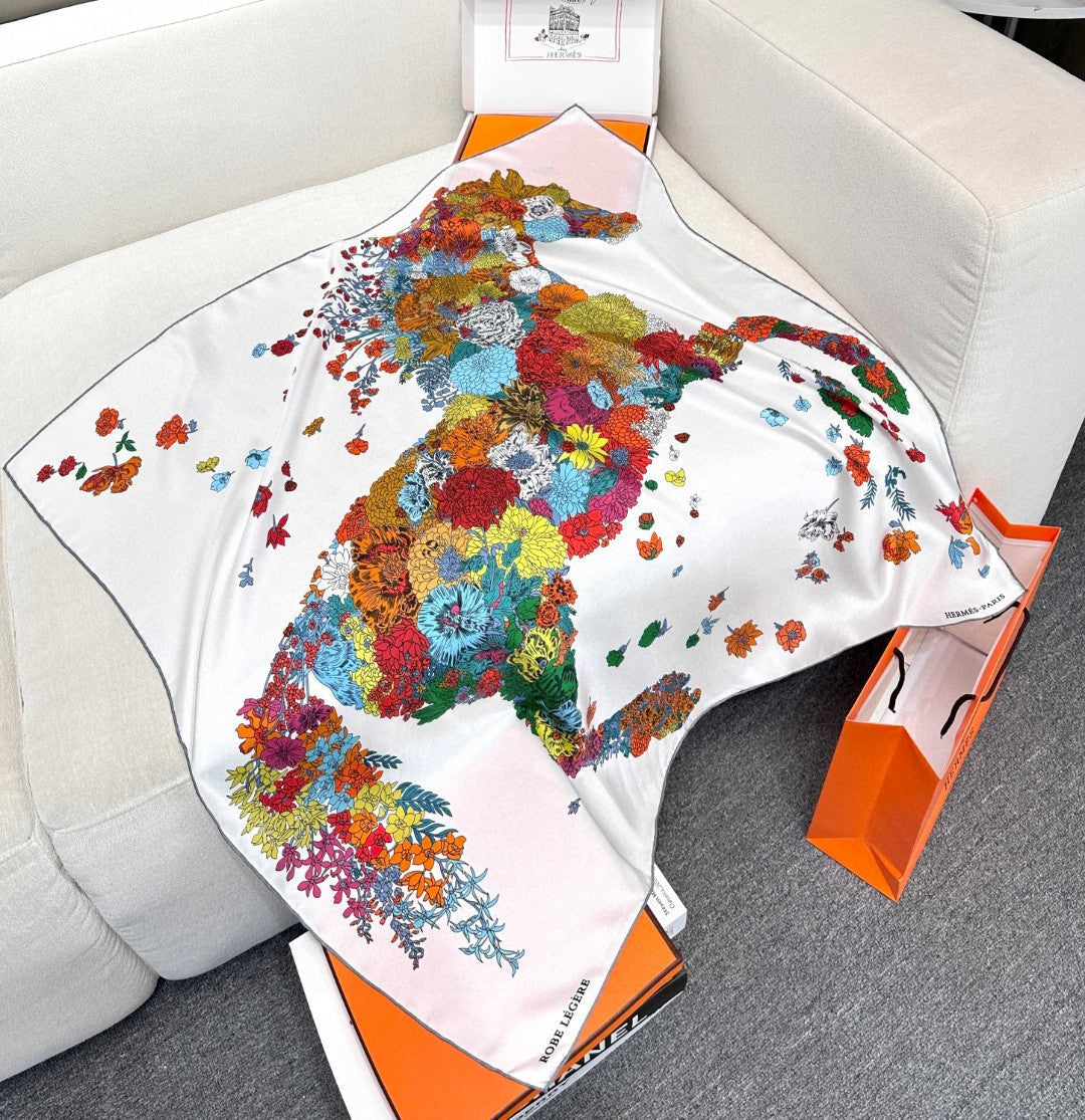HERMES HERMES 25S SCARF 90 IN SILK 729028
