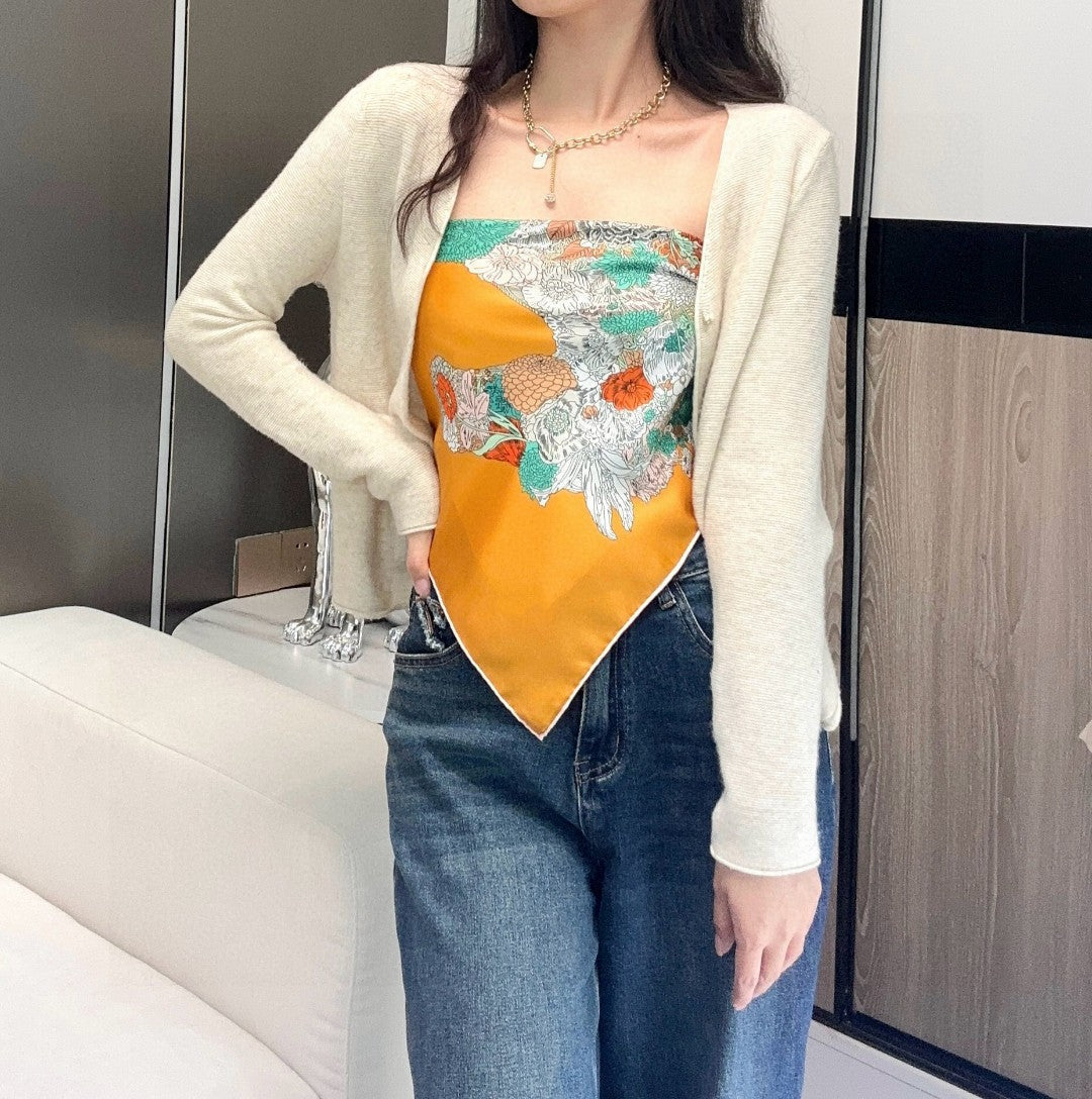 HERMES HERMES 25S SCARF 90 IN SILK 729031