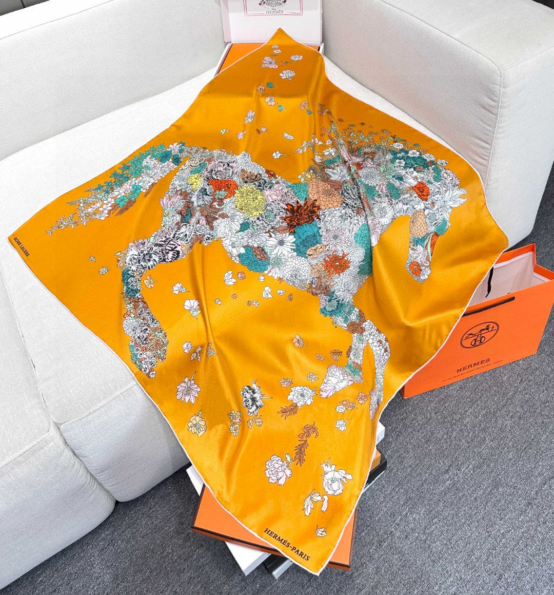 HERMES HERMES 25S SCARF 90 IN SILK 729031