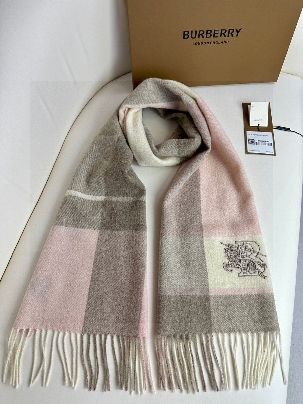 BURBERRY BBR SCARF 180 CM IN CASHMERE 724817