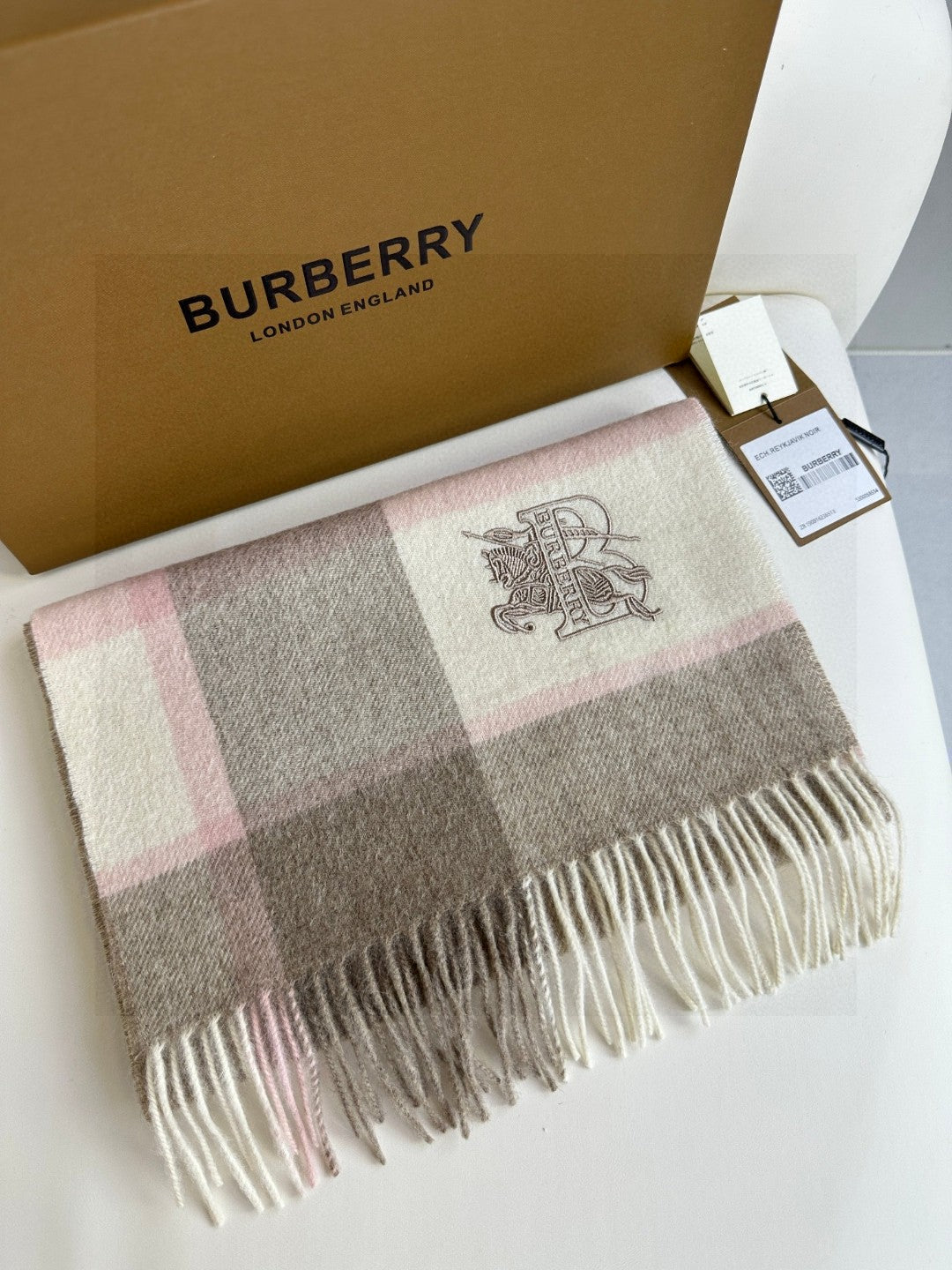 BURBERRY BBR SCARF 180 CM IN CASHMERE 724817