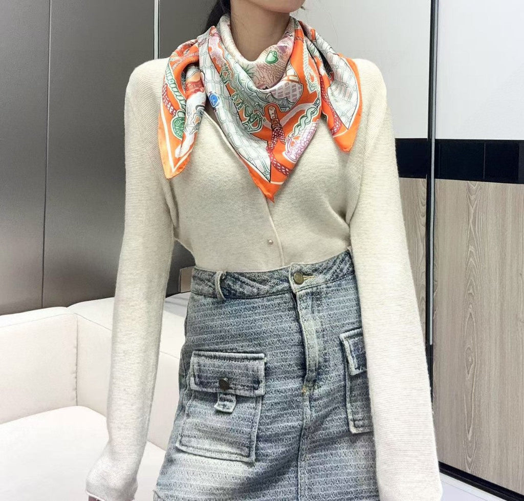HERMES HERMES 25S SCARF 90 IN SILK 726441