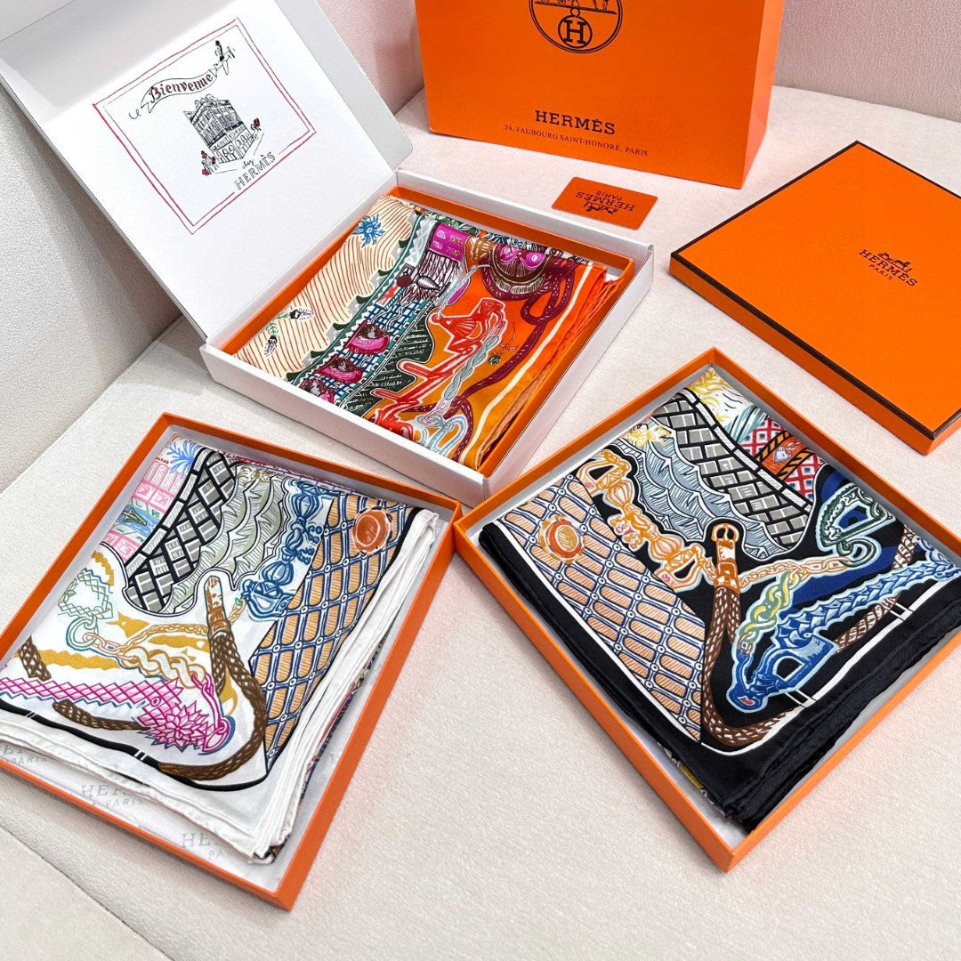 HERMES HERMES 25S SCARF 90 IN SILK 726441