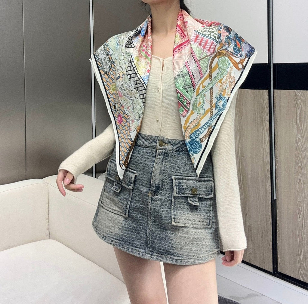 HERMES HERMES 25S SCARF 90 IN SILK 726442