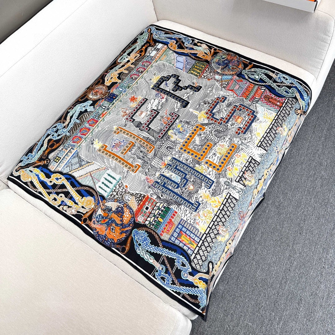 HERMES HERMES 25S SCARF 90 IN SILK 726443