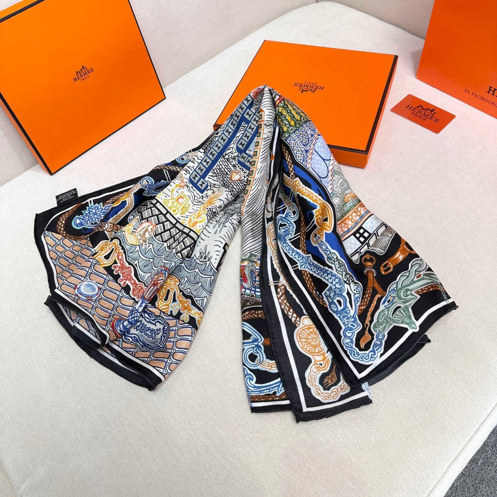 HERMES HERMES 25S SCARF 90 IN SILK 726443