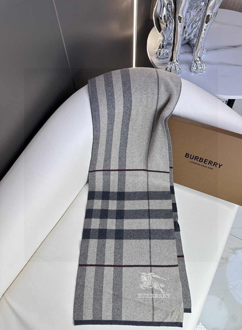 BURBERRY BBR SCARF 180 CM IN CASHMERE 730657