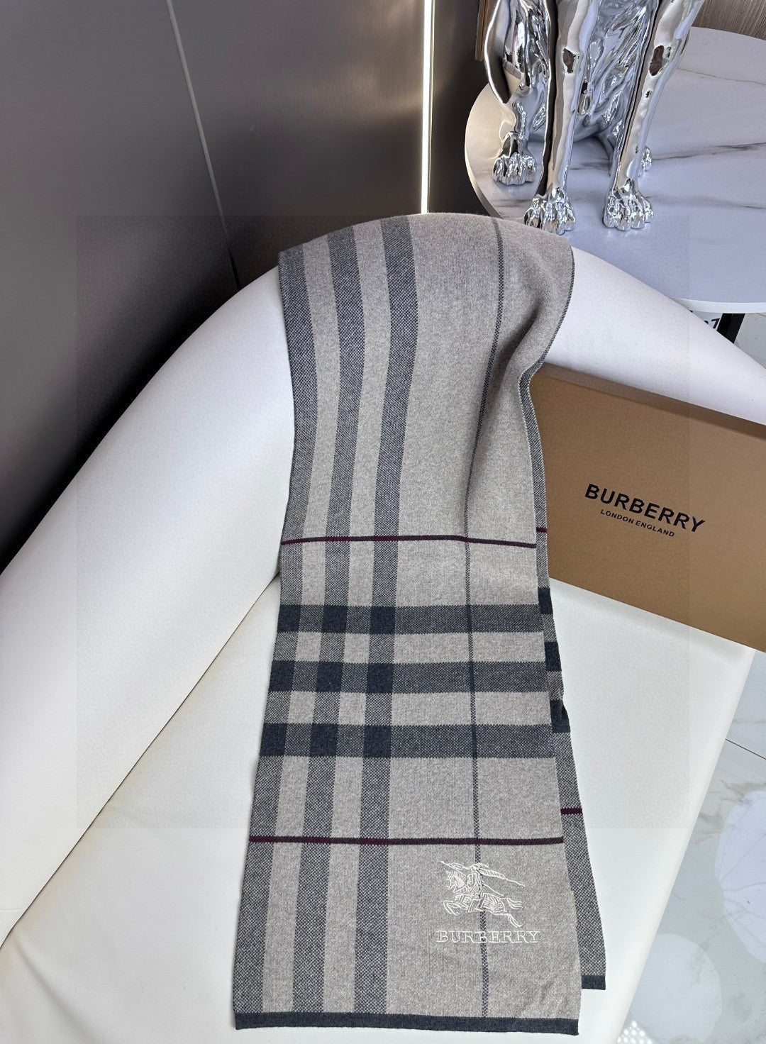 BURBERRY BBR SCARF 180 CM IN CASHMERE 730657